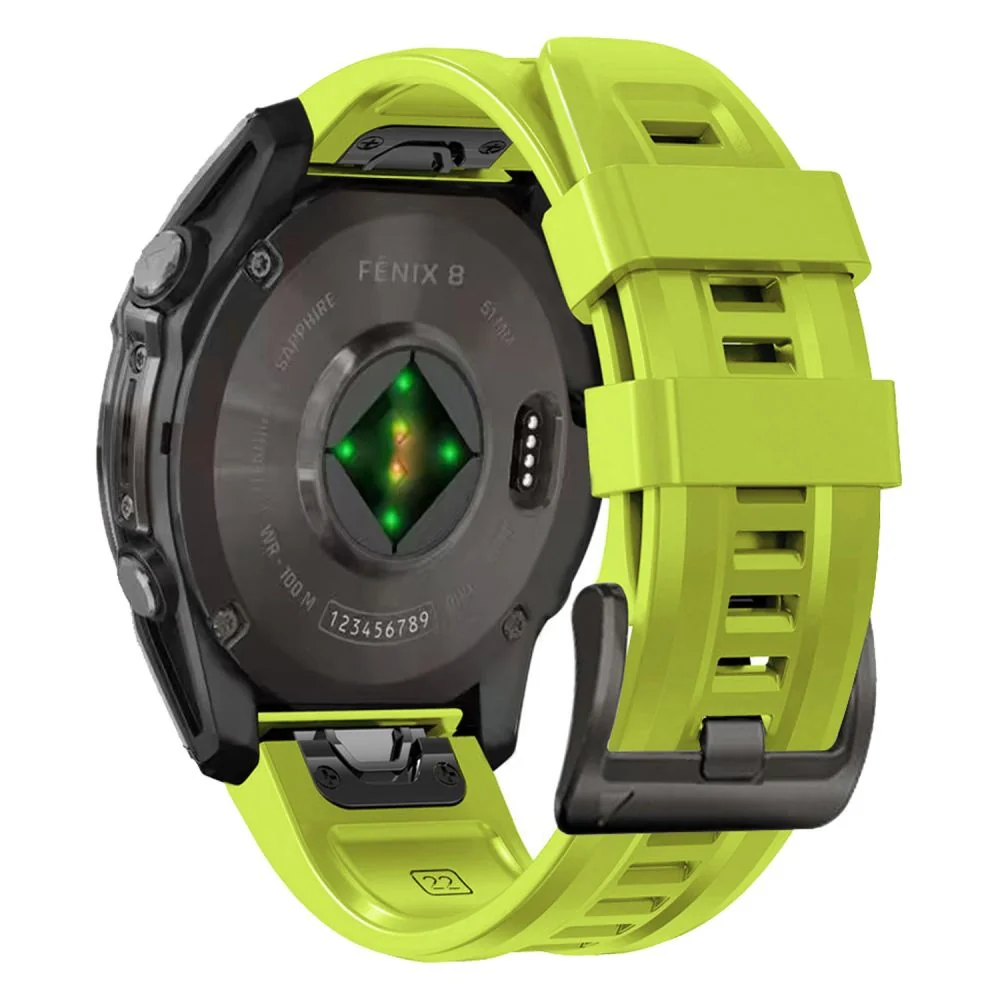 Tech-Protect Silicone remienok na Garmin Fenix 5 / 6 / 6 Pro / 7 / 8 4 7mm / E / 8 47mm, lime