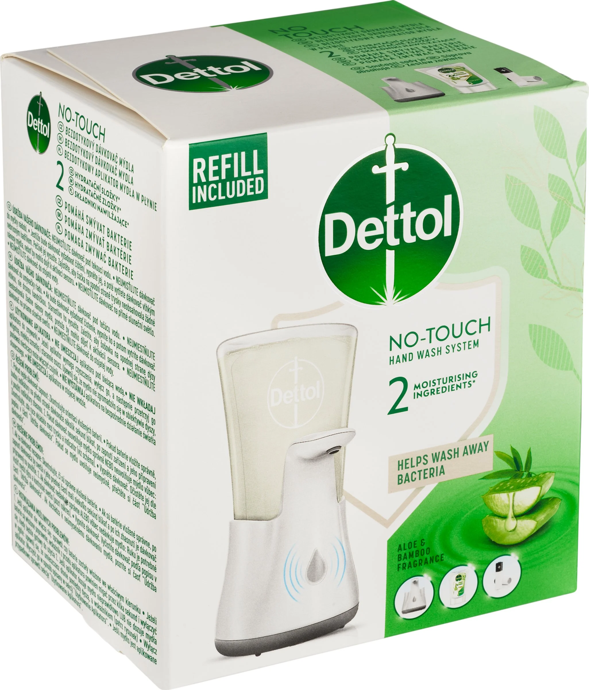 DETTOL Bezdotykový dávkovač mydla Jemná aloe 250ml 1× 250 ml, dávkovač mydla