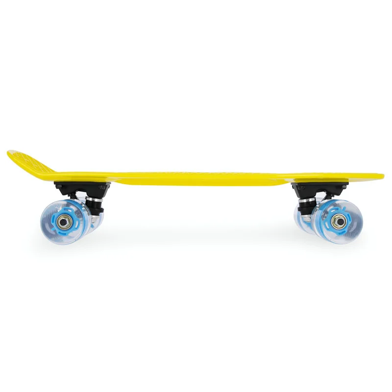 SPOKEY - FISH Pennyboard so svietiacimi LED kolieskami, žltý 