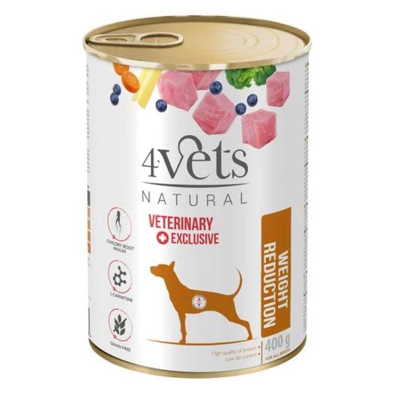 4Vets NATURAL VETERINARY EXCLUSIVE WEIGHT REDUCTION 400g pre psov na redukciu hmotnosti