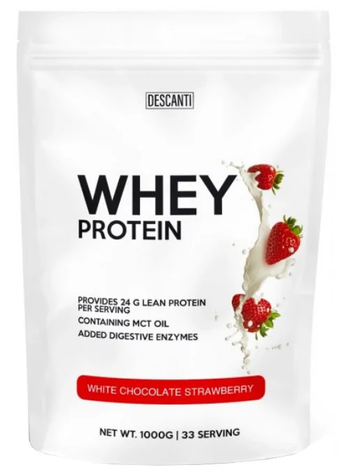 Descanti Whey Protein White Chocolate Strawberry 1000g