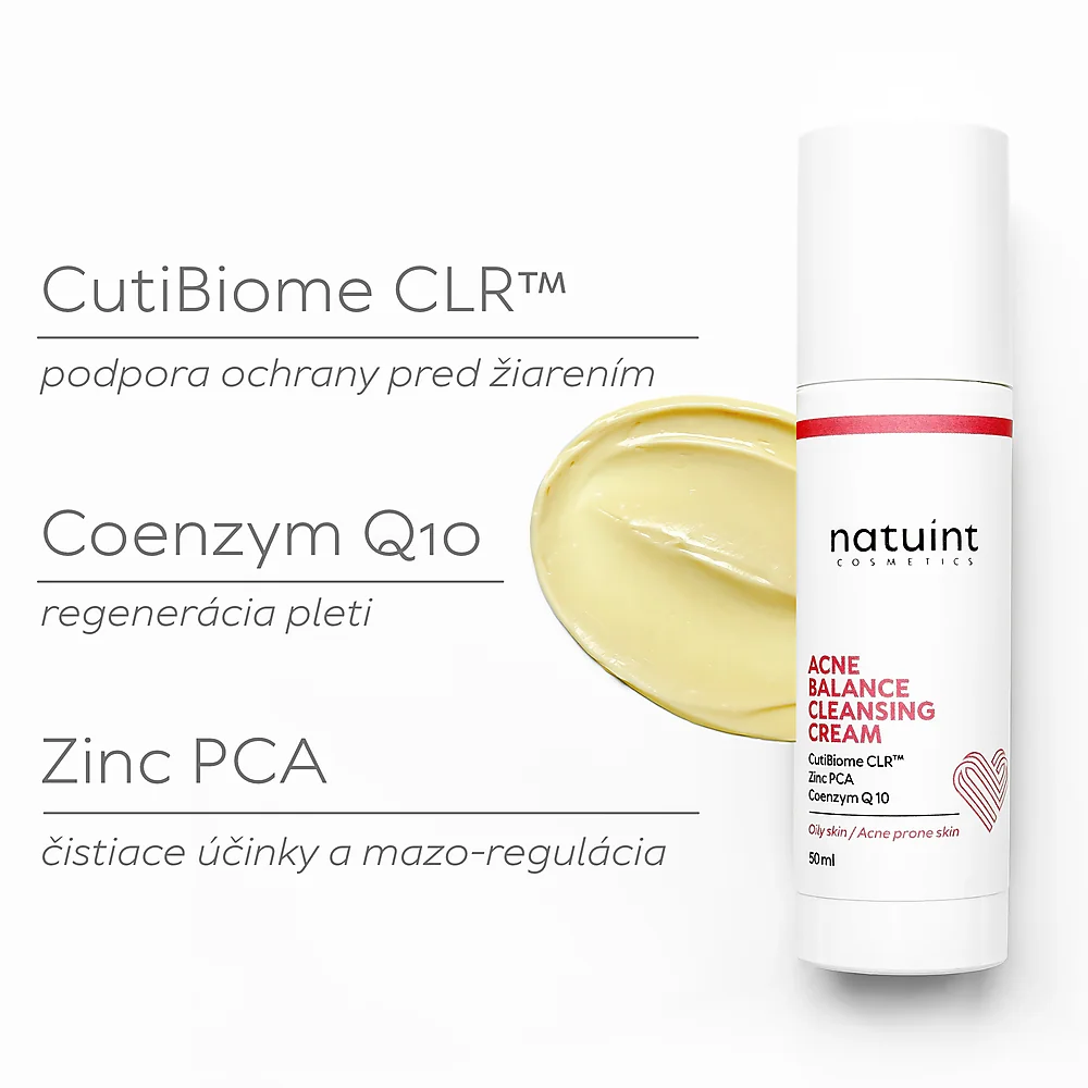 Natuint cosmetics - Pleťový krém - čistiaci komplex Acne Balance Cleansing Cream