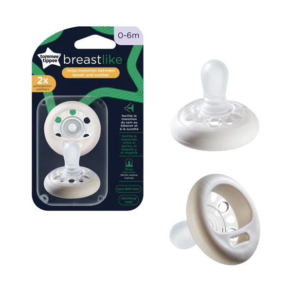 Tommee Tippee Cumlík Breast-like 0-6m, 2 ks