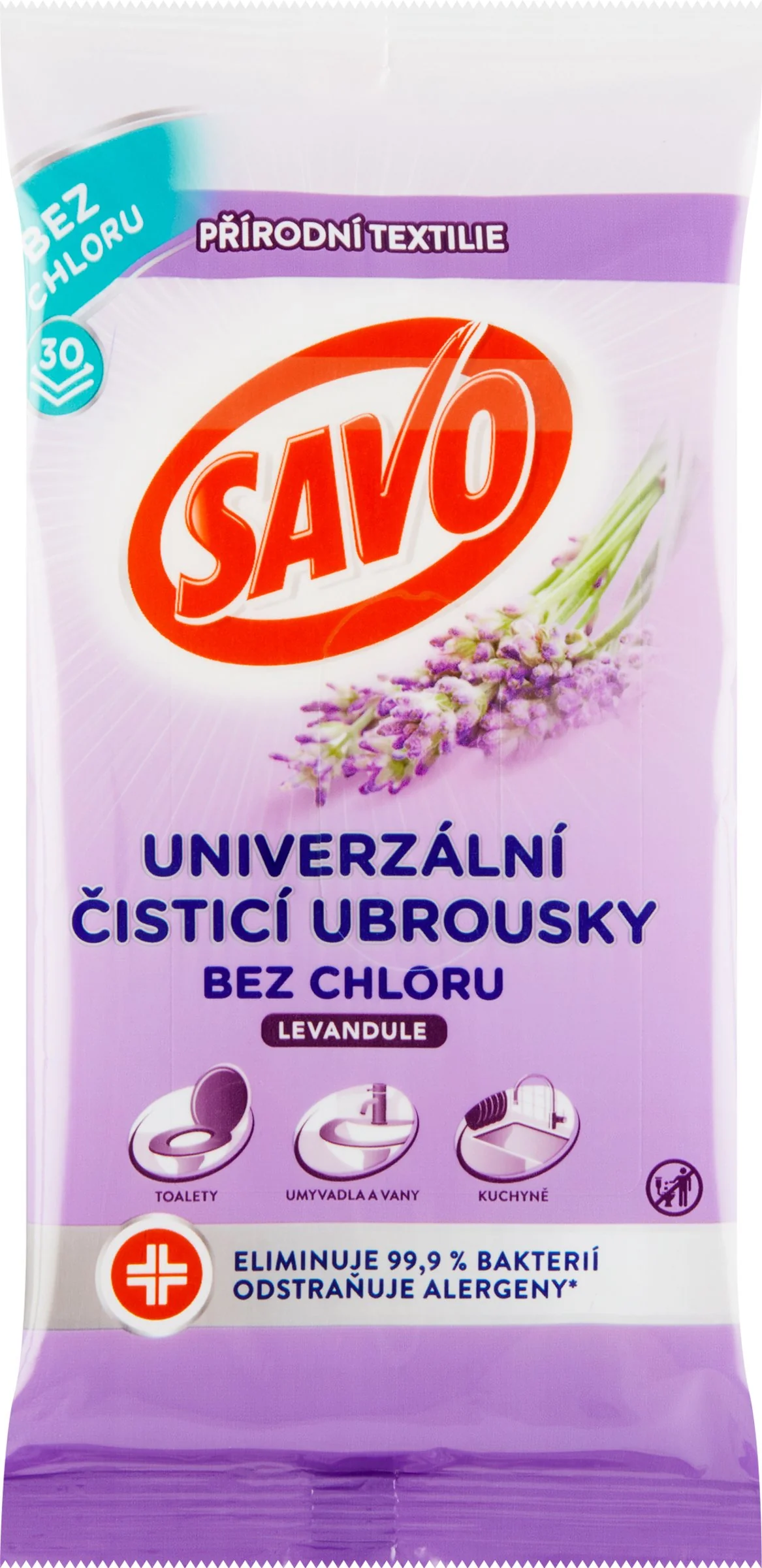 Savo Univerzálne dezinfekčné utierky Levanduľa