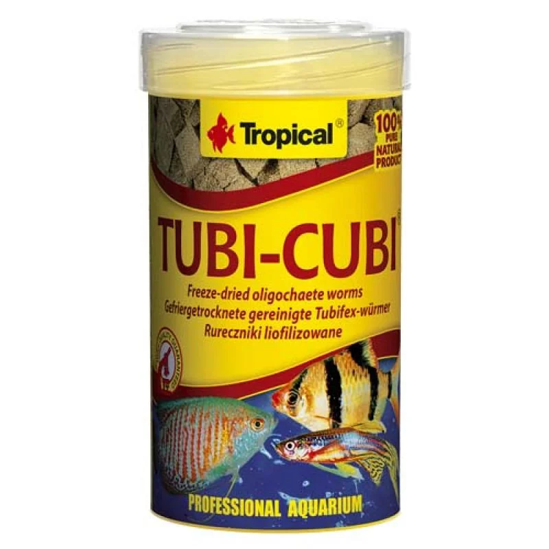 TROPICAL Tubi Cubi 100ml/10g prírodné krmivo lyofilizované nitenky v kockách 