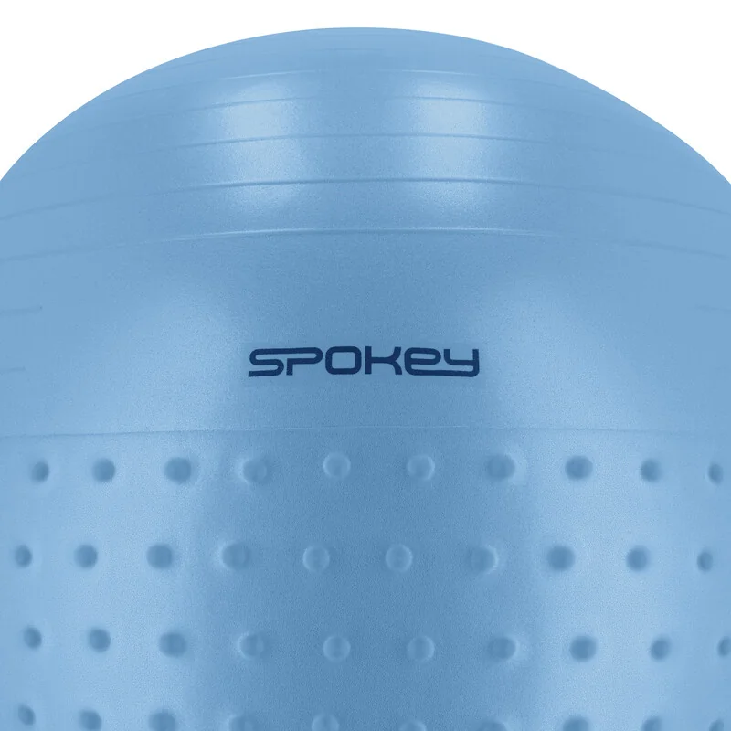 SPOKEY - HALF FIT 2v1 Masážna gymnastická lopta, 75 cm, modrá 