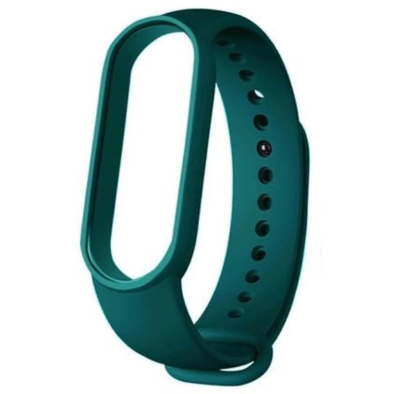 BStrap Silicone remienok na Xiaomi Mi Band 5/6/7, dark green