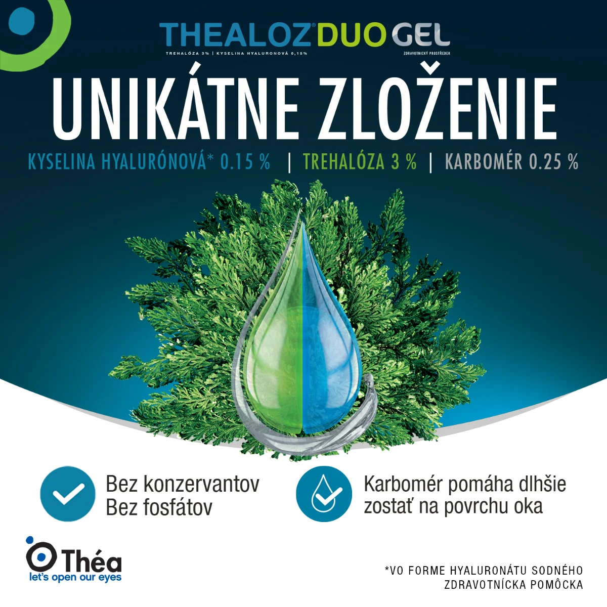 Thealoz Duo Gel 30×0,4 g, tekutý očný gél