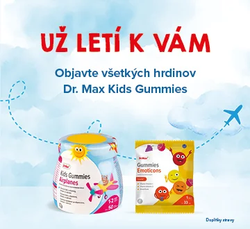 Dr. Max Kids Gummies Bears 1×50 ks, ovocné želé s vitamínmi, zinkom a rutínom