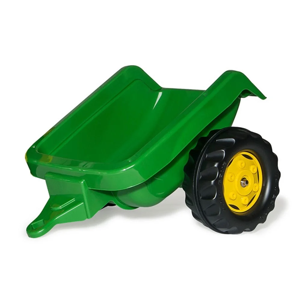 Šliapací traktor s nakladačom a vlečkou Rolly Kid John Deere zelený 