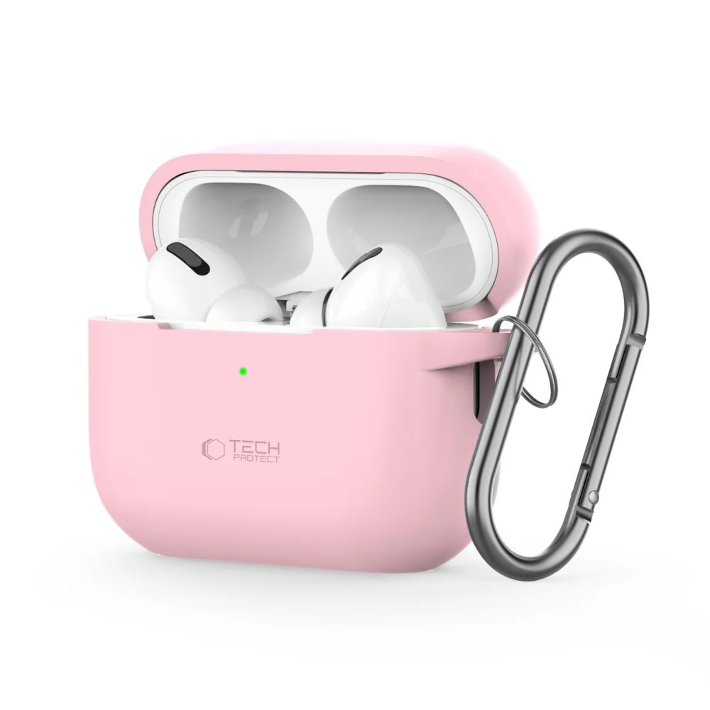 Tech-Protect Silicone Hook puzdro na Apple AirPods Pro 1 / 2, ružové 