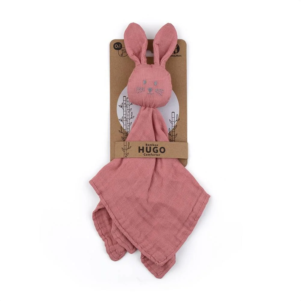 PETITE&MARS Maznáčik bambusový mušelínový Hugo Dusty Rose 0m+ 1×1 ks, maznáčik