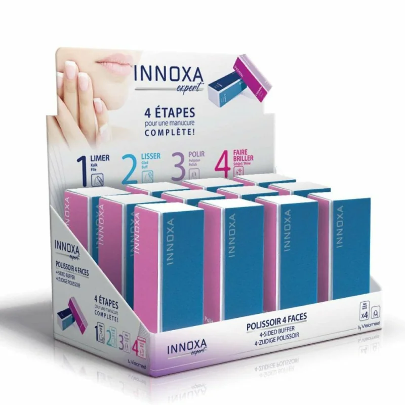 INNOXA VM-N99A, štvorstranná leštička na nechty, 9x3,6x2,9cm, 12ks v displeji TOW012354