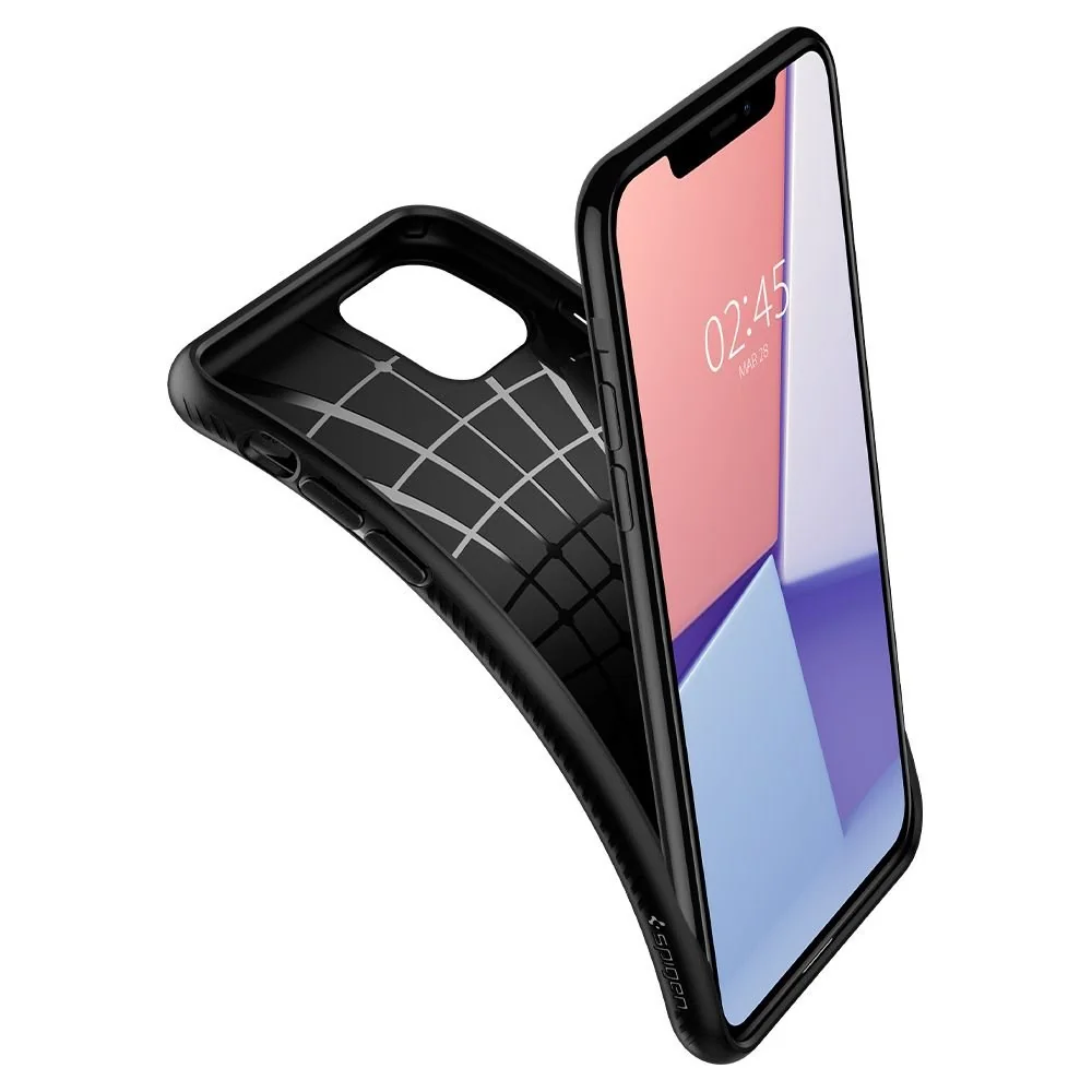 Spigen Liquid Air gumené púzdro pre iPhone 11, matné čierne 