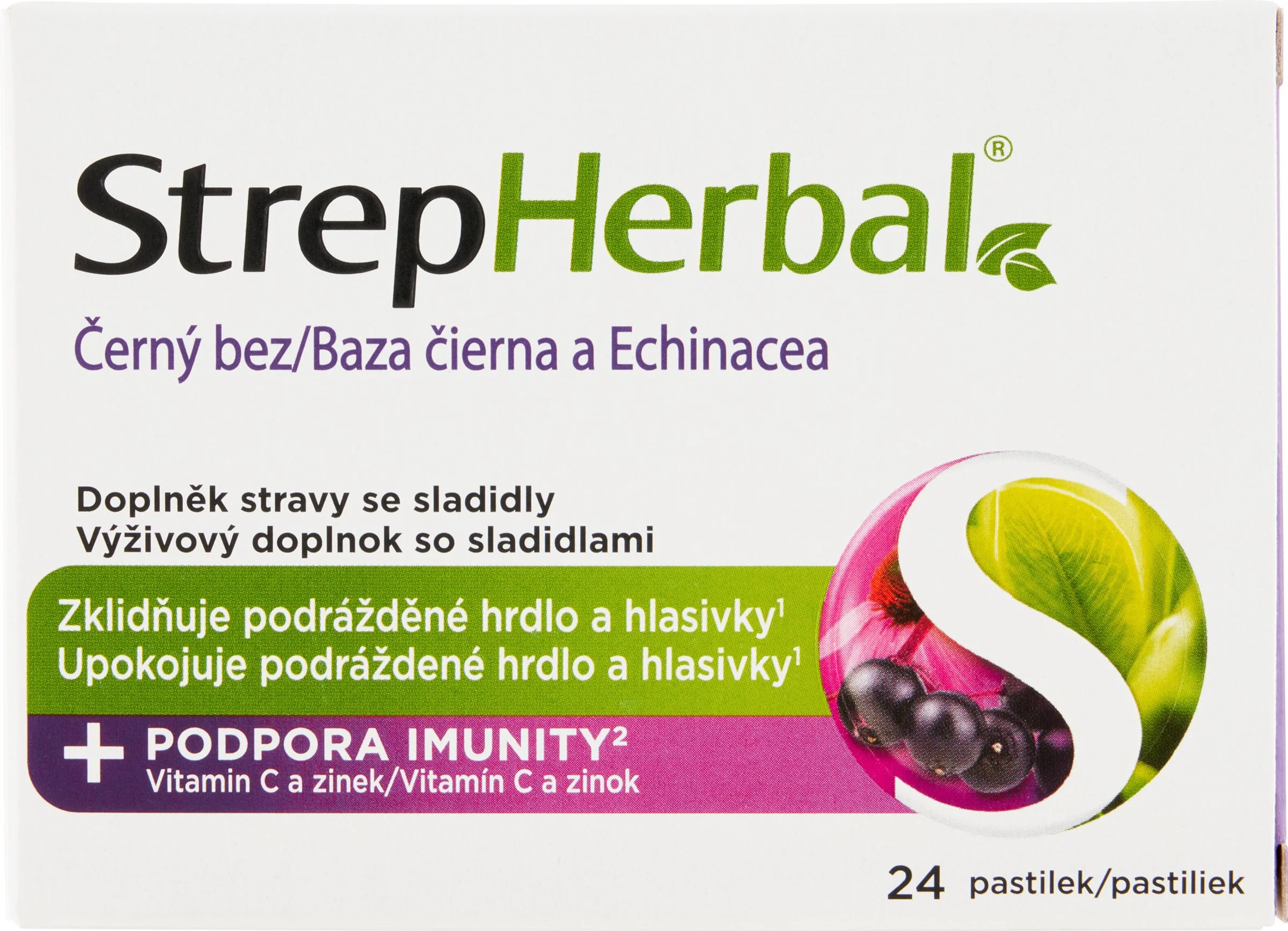 StrepHerbal Baza čierna a Echinacea 1×24 ks