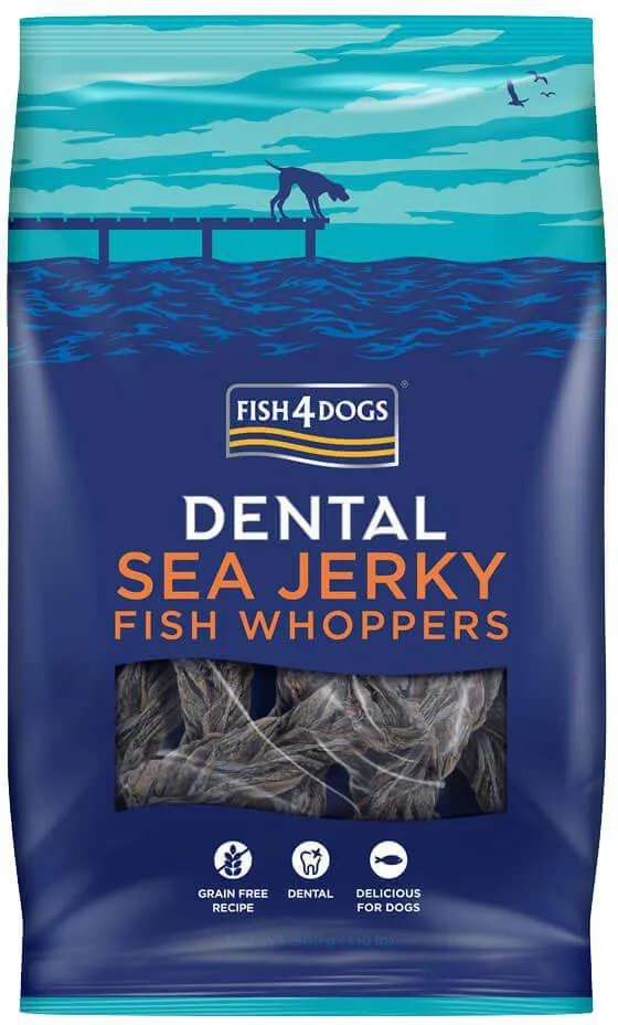 FISH4DOGS Dentálne pamlsky pre psy morská ryba 500g 1×500 g, dentálne pamlsky pre psy
