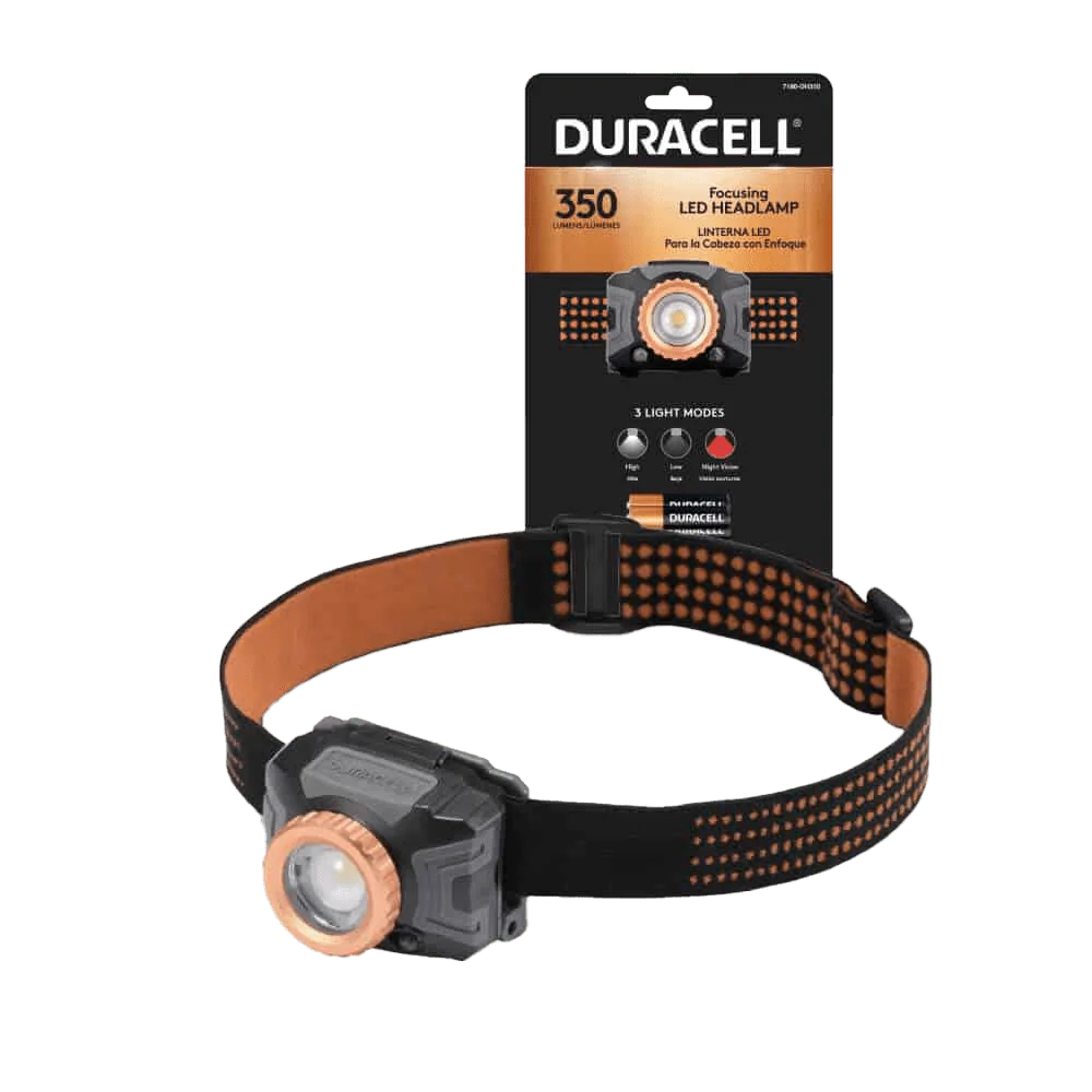 7180-DH350SE Duracell 350 Lumen Headlamp 3 modes - 3AAA