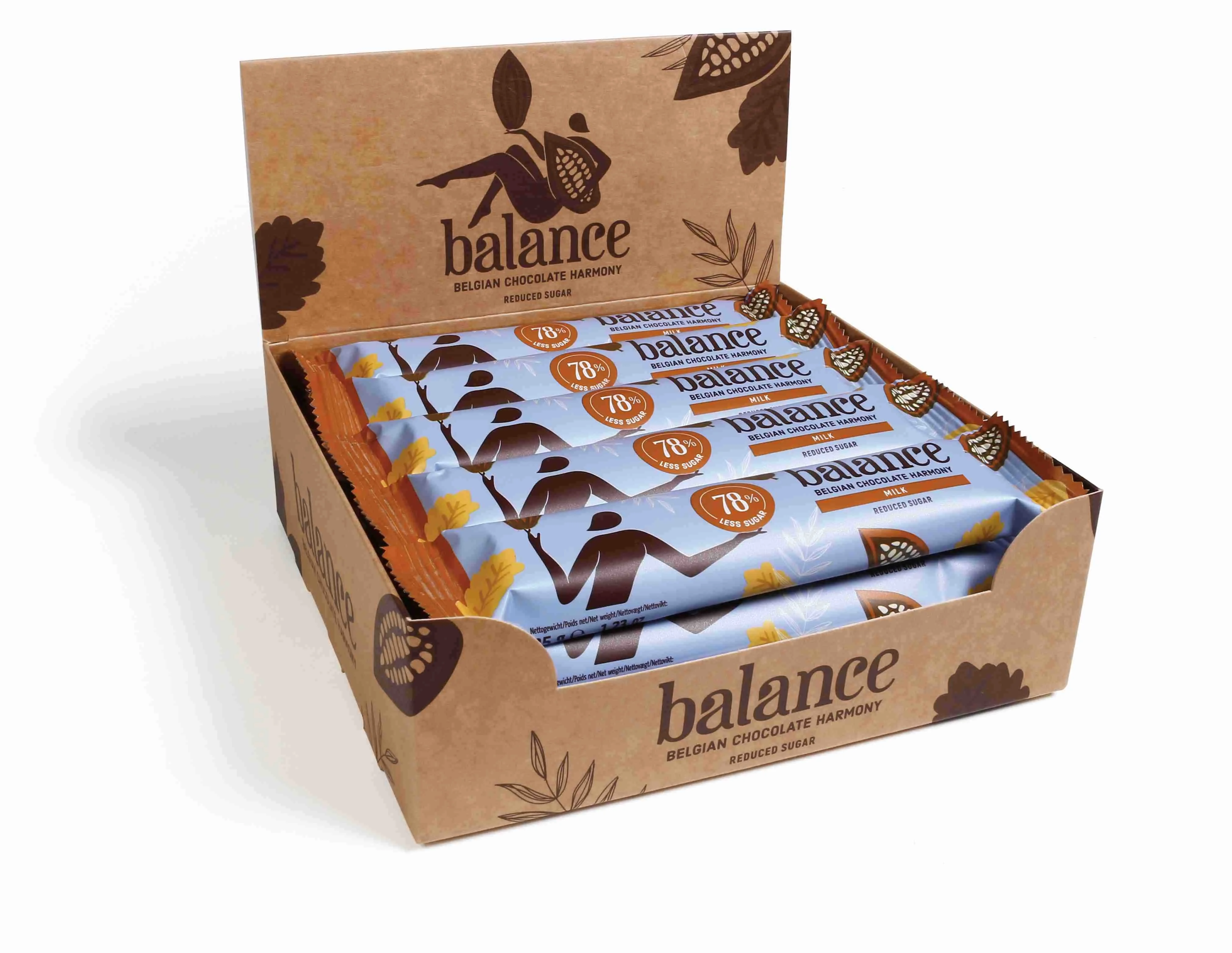 BALANCE MLIEČNA ČOKOLÁDA 1×35g, čokoláda s prírodným sladidlom