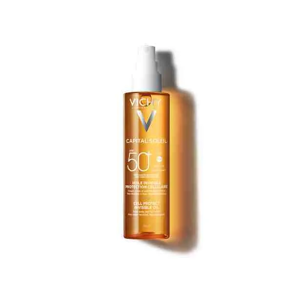 VICHY Capital Soleil neviditeľný olej SPF50+ 1×200ml, neviditeľný olej s SPF50+