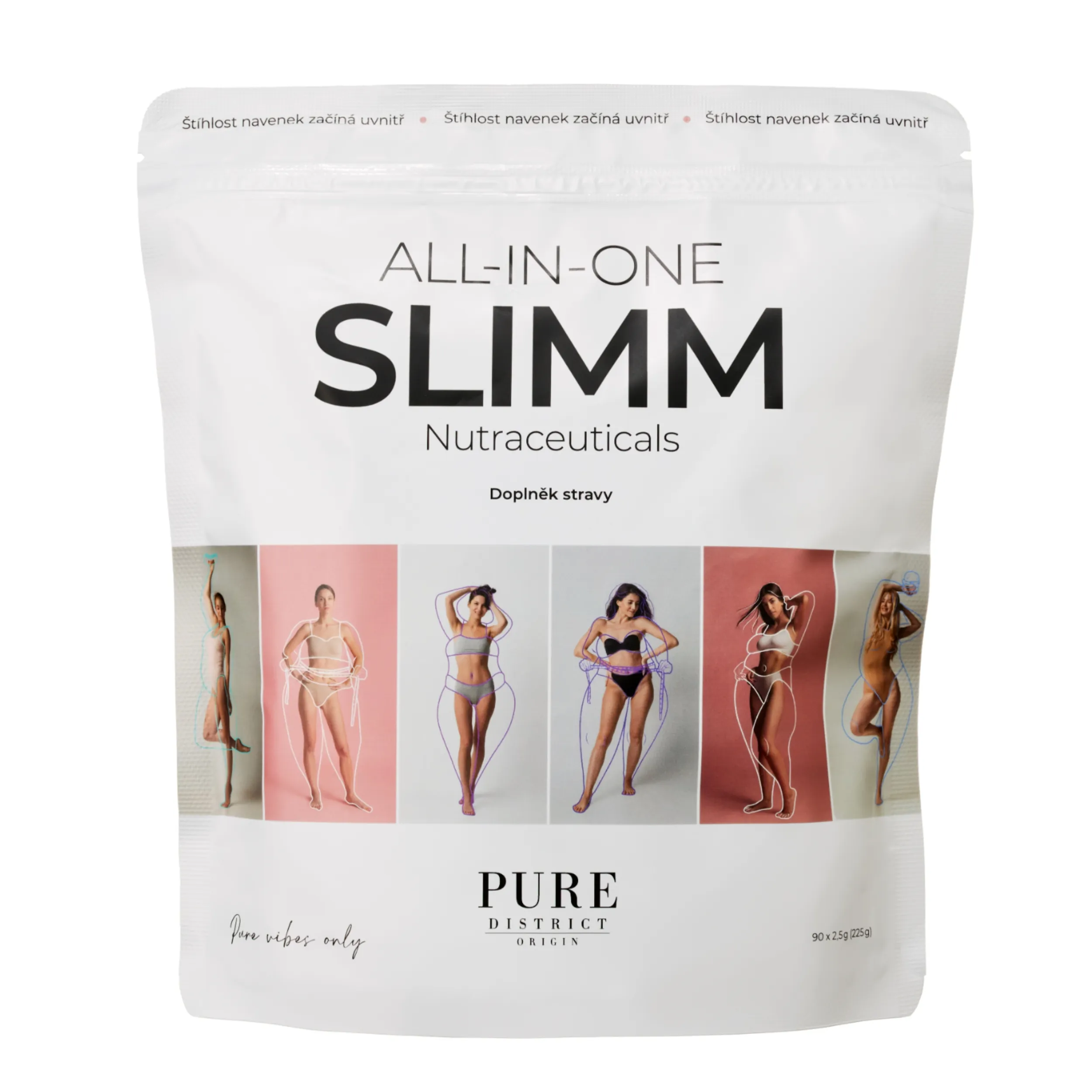 Pure District SLIMM ALL-IN-ONE Nutraceuticals 90×2,5 g, výživový doplnok