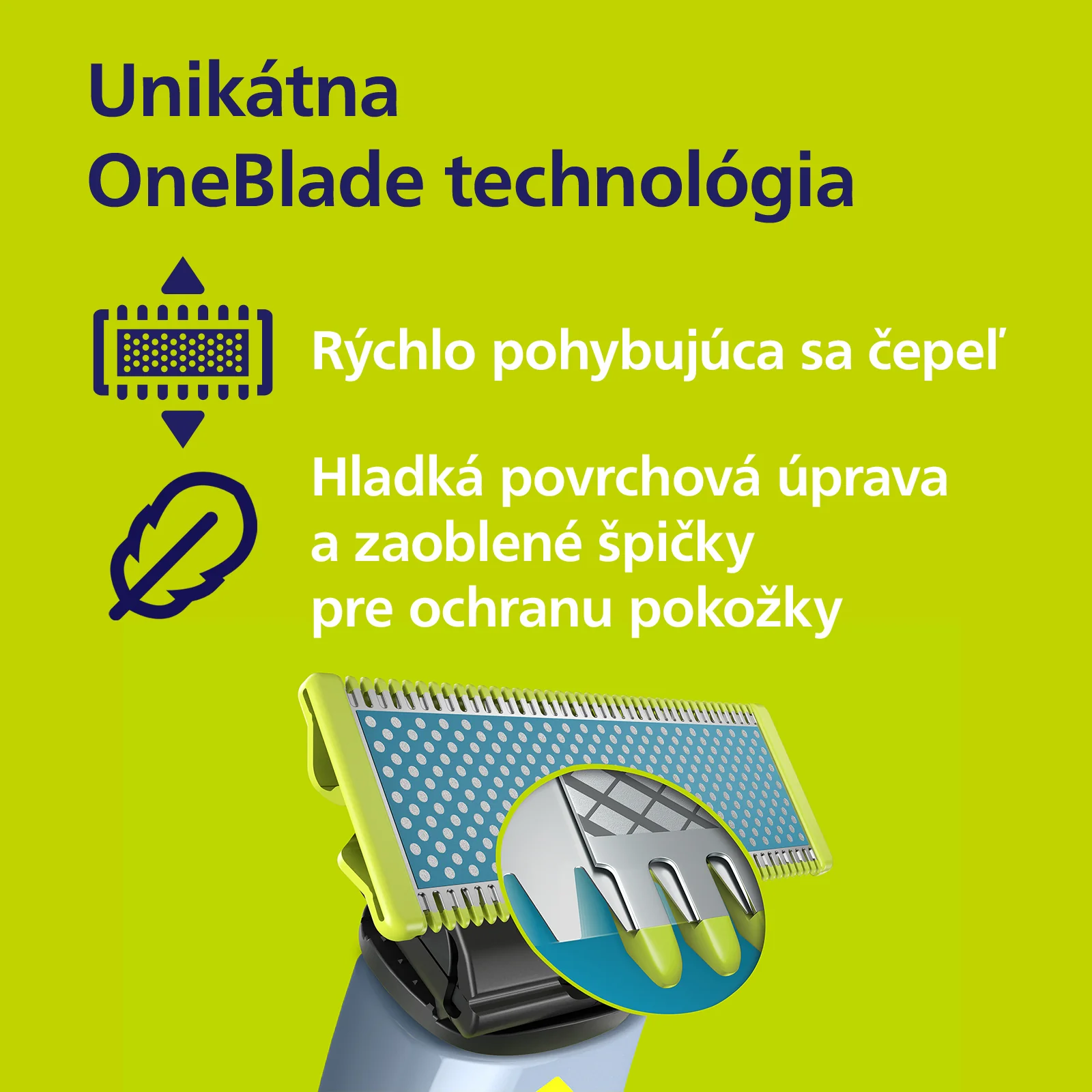 Philips OneBlade First Shave na tvár + extra čepeľ anti-friction QP1324/30 1×1 ks, holiaci strojček