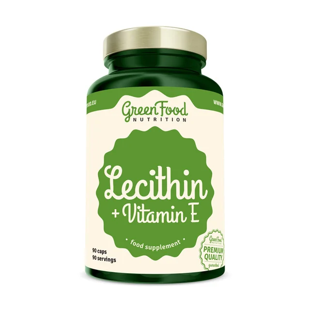 GreenFood Nutrition Lecithin + Vitamin E 1×90 cps, výživový doplnok