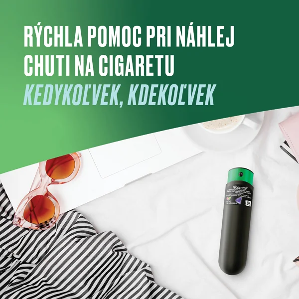 Nicorette® Spray 1 mg/dávka 2×13,2 ml, orálny roztokový sprej