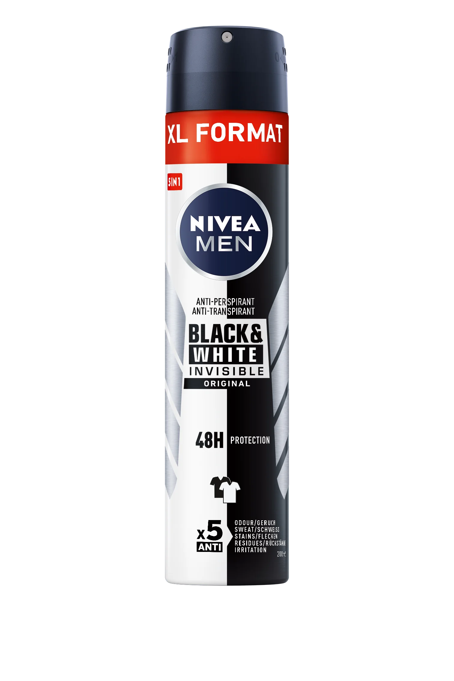 NIVEA Men Sprej AP Black&White Invisible Original 200ml