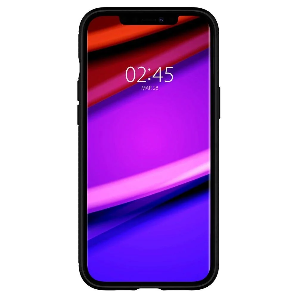 Spigen Rugged Armor silikónový kryt na iPhone 12 / 12 Pro, čierny 