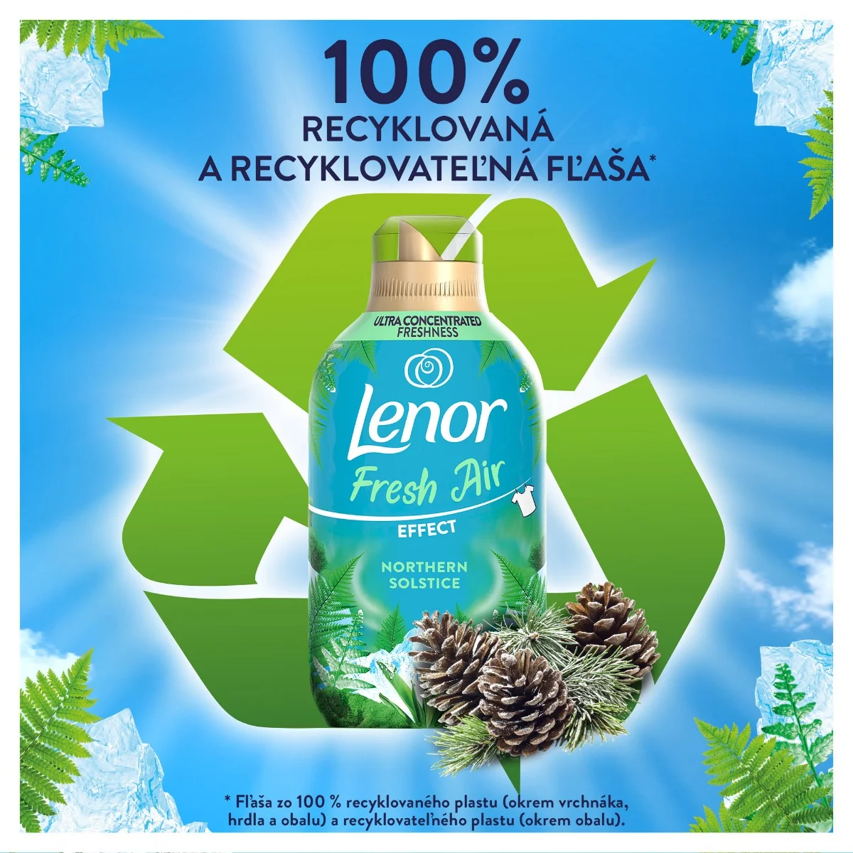 Lenor Fresh Air Effect Northern Soltice, aviváž 55praní 1×770 ml, aviváž na pranie