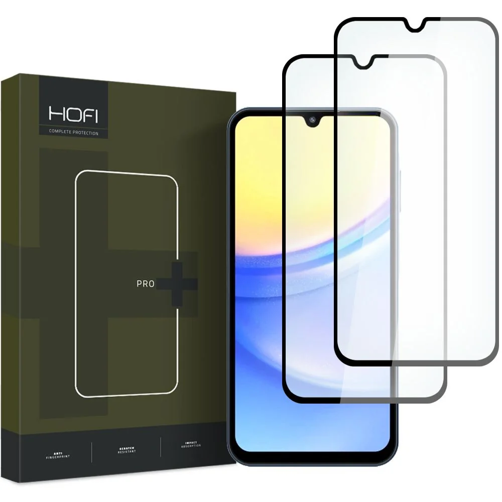 HOFI Glass Pro Full Screen 2x ochranné sklo na Samsung Galaxy A15 4G 5 G / A25 5G, čierne