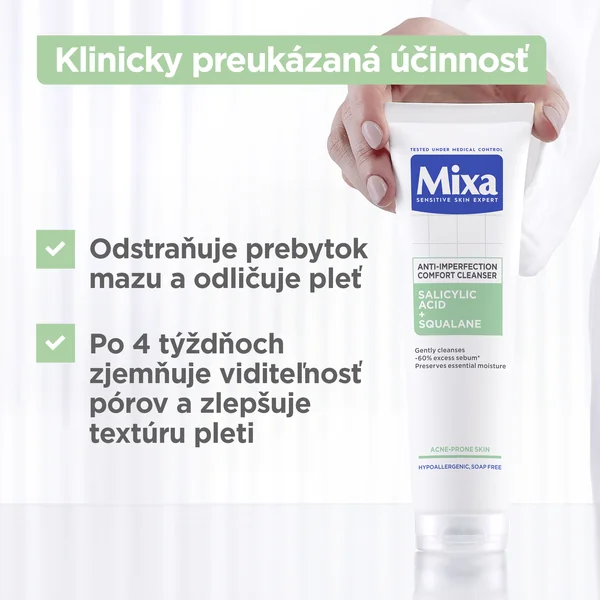 Mixa Anti-imperfection čistiaci gél 1×150 ml, čistiaci gél