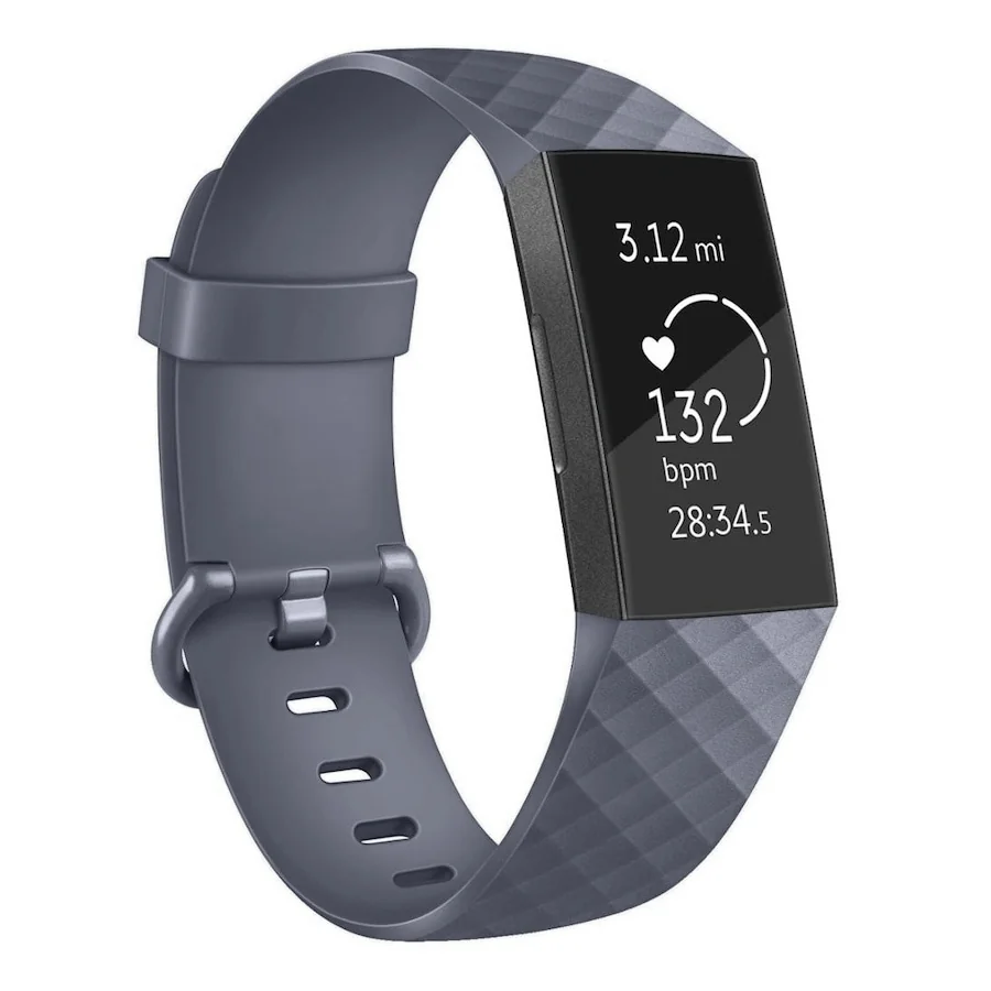 BStrap Silicone Diamond (Small) remienok na Fitbit Charge 3 / 4, dark gray