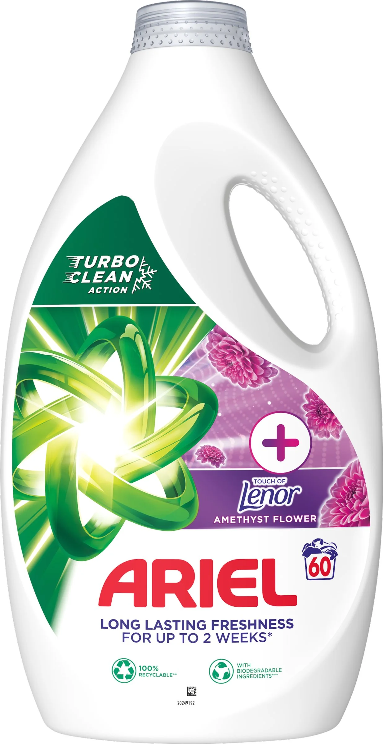 ARIEL TOUCH OF LENOR AMETHYST FLOWER GEL 3L/60PD