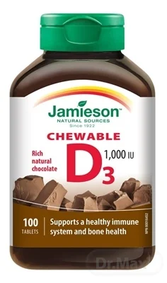 JAMIESON VITAMÍN D3 1000 IU ČOKOLÁDA