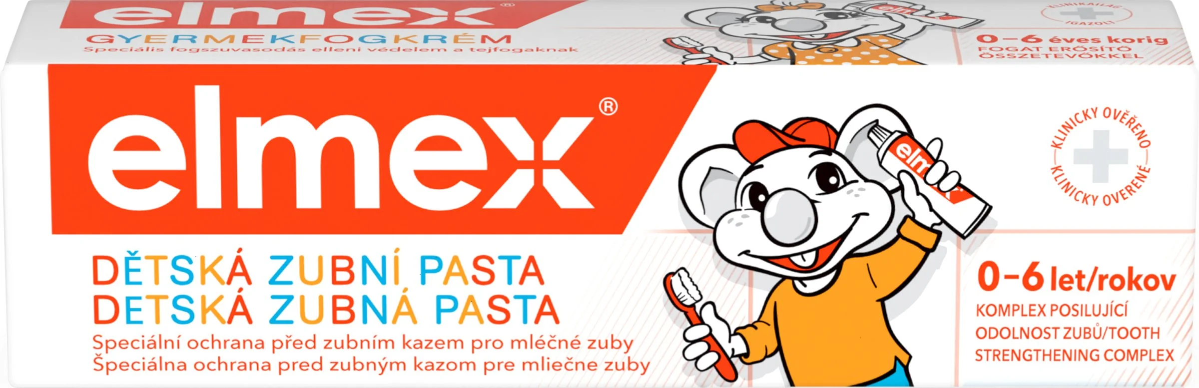 ELMEX DETSKÁ ZUBNÁ PASTA 1×50 ml, posilňuje zubnú sklovinu a odolnosť