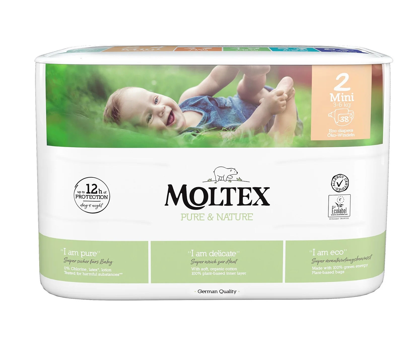 Moltex Pure & Nature Plienky Mini 3-6 kg