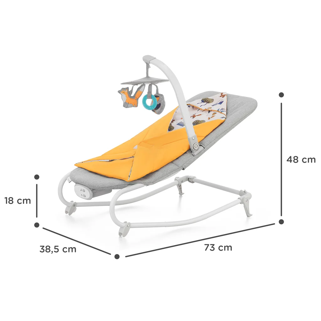 KINDERKRAFT Húpatko vibrujúce s melódiou Felio 2 Forest Yellow 0m+, do 9 kg 1×1 ks