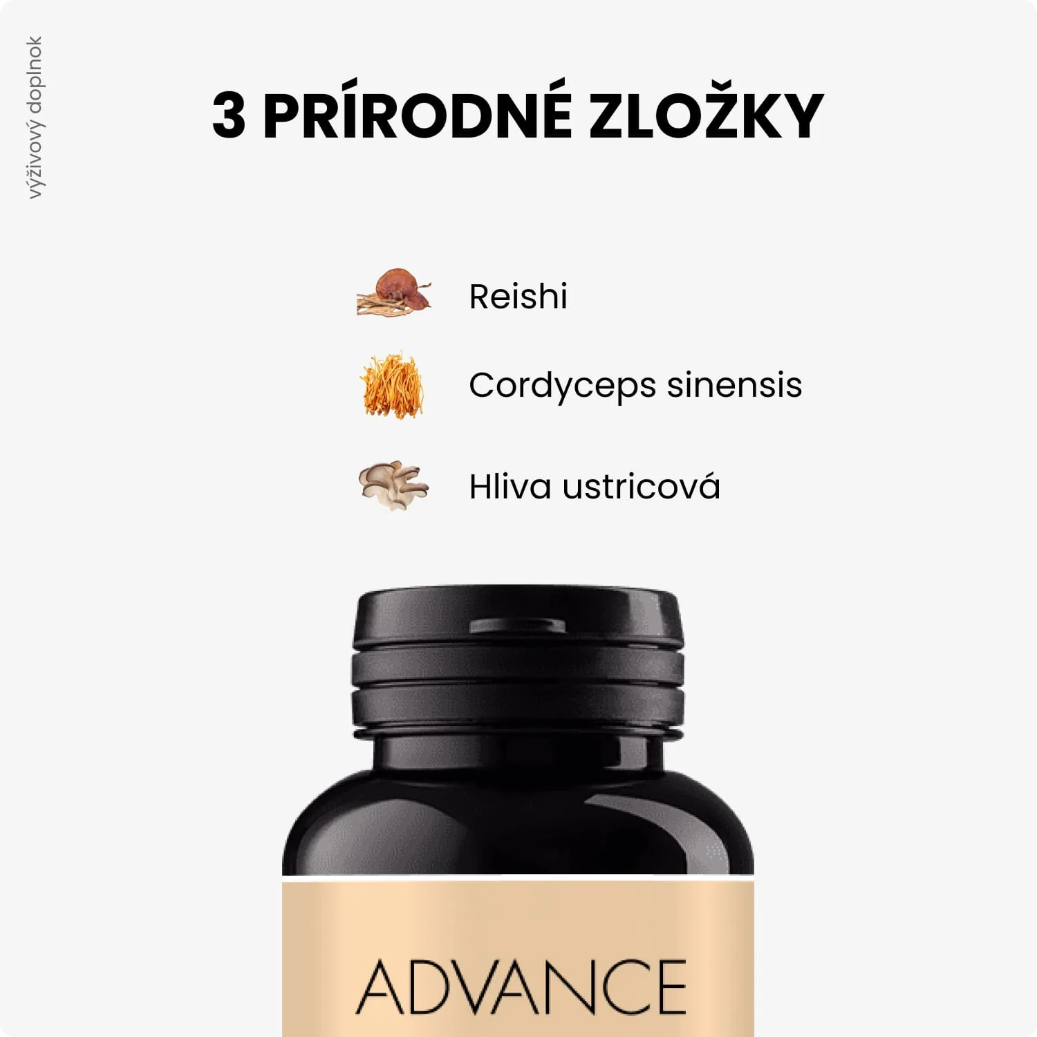 Trimyco 60 cps. – Reishi, Cordyceps, Hliva 1×60 cps, výživový doplnok