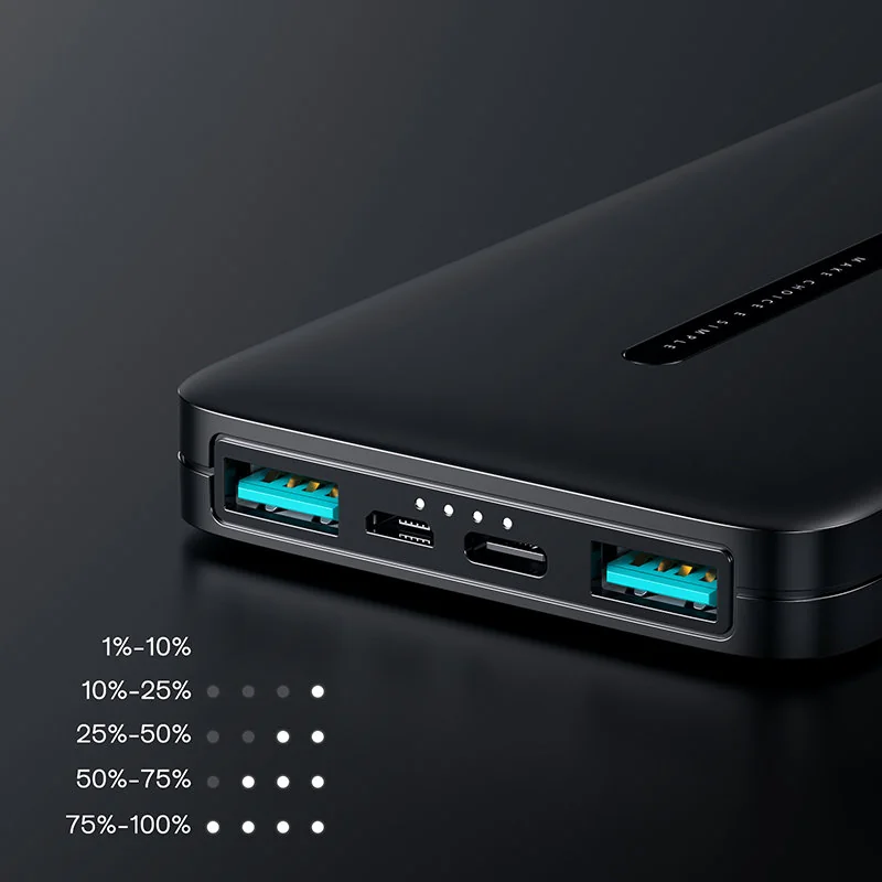 Joyroom JR-T012 Power Bank 10000mAh 2x USB 2.1A, čierny 