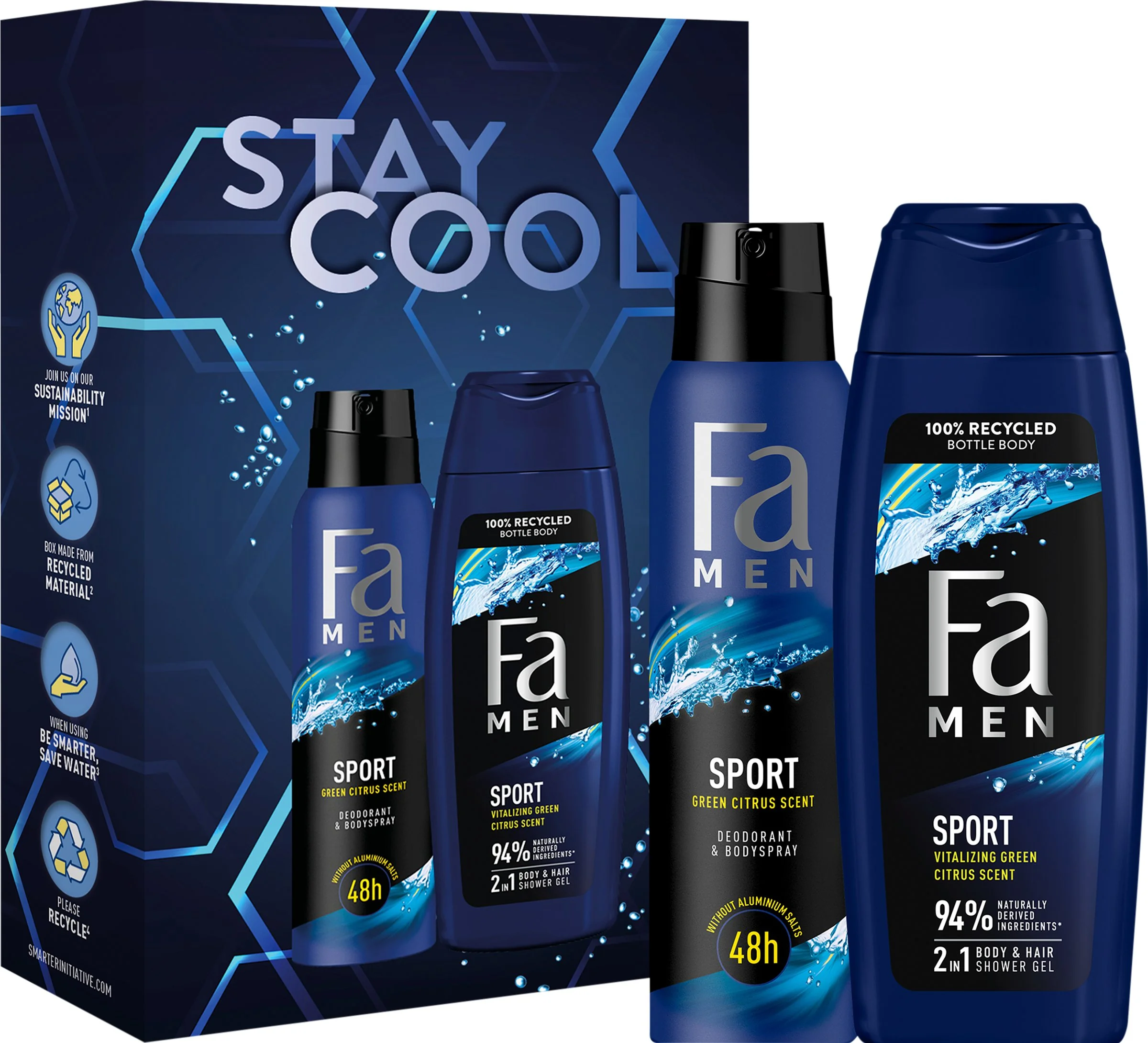 Fa k. MEN Stay cool (sg250ml+ deo150ml) 1×1 ks, darčeková sada