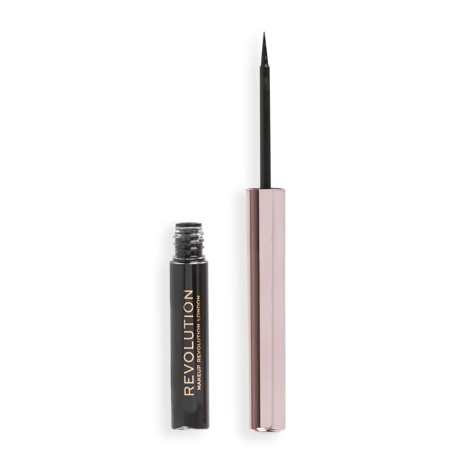 Revolution, Super Flick Liquid Eyeliner Black 1×2,4 ml, očná linka