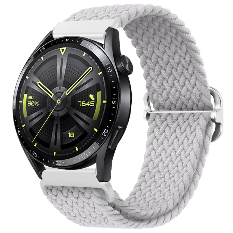 BStrap Elastic Nylon remienok na Huawei Watch 3 / 3 Pro pearl white