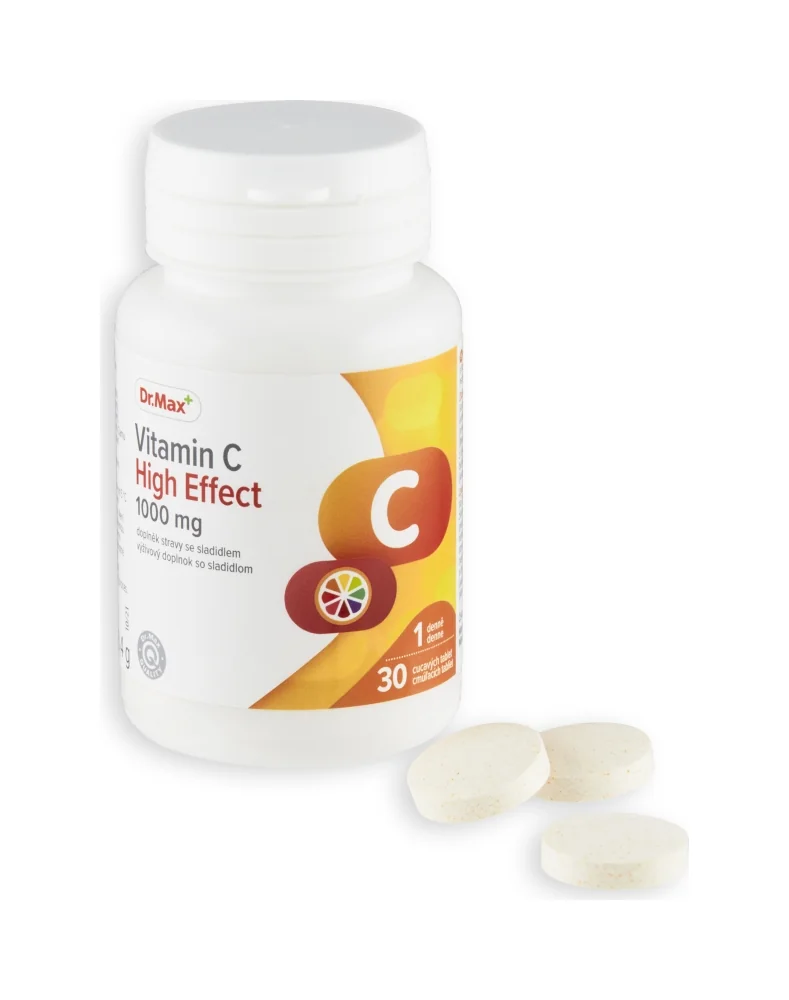 Dr. Max Vitamin C High Effect 1000 mg 1×30 tbl, podpora imunity