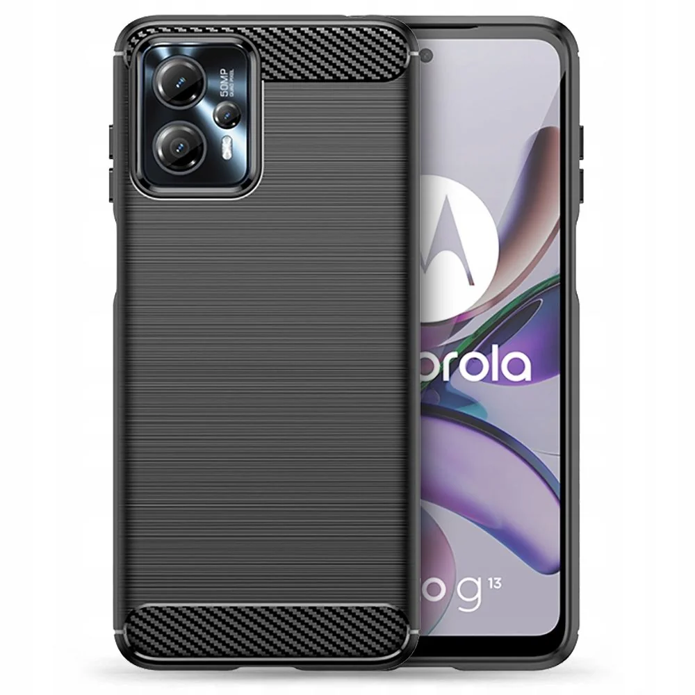 Tech-Protect Carbon kryt na Motorola Moto G13 / G23 čierny