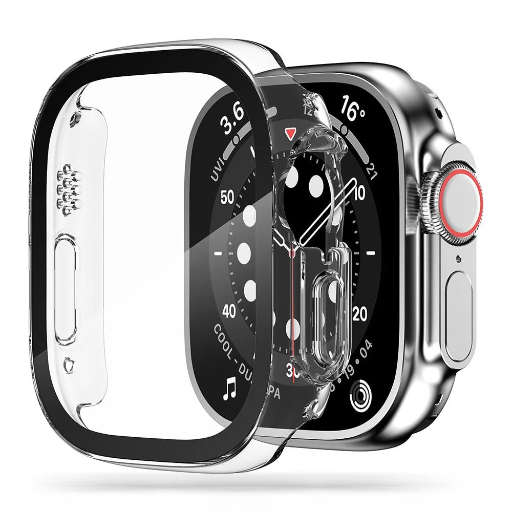 Tech-Protect Defense 360 puzdro s ochranným sklom na Apple Watch Ultra 49mm, priesvitné