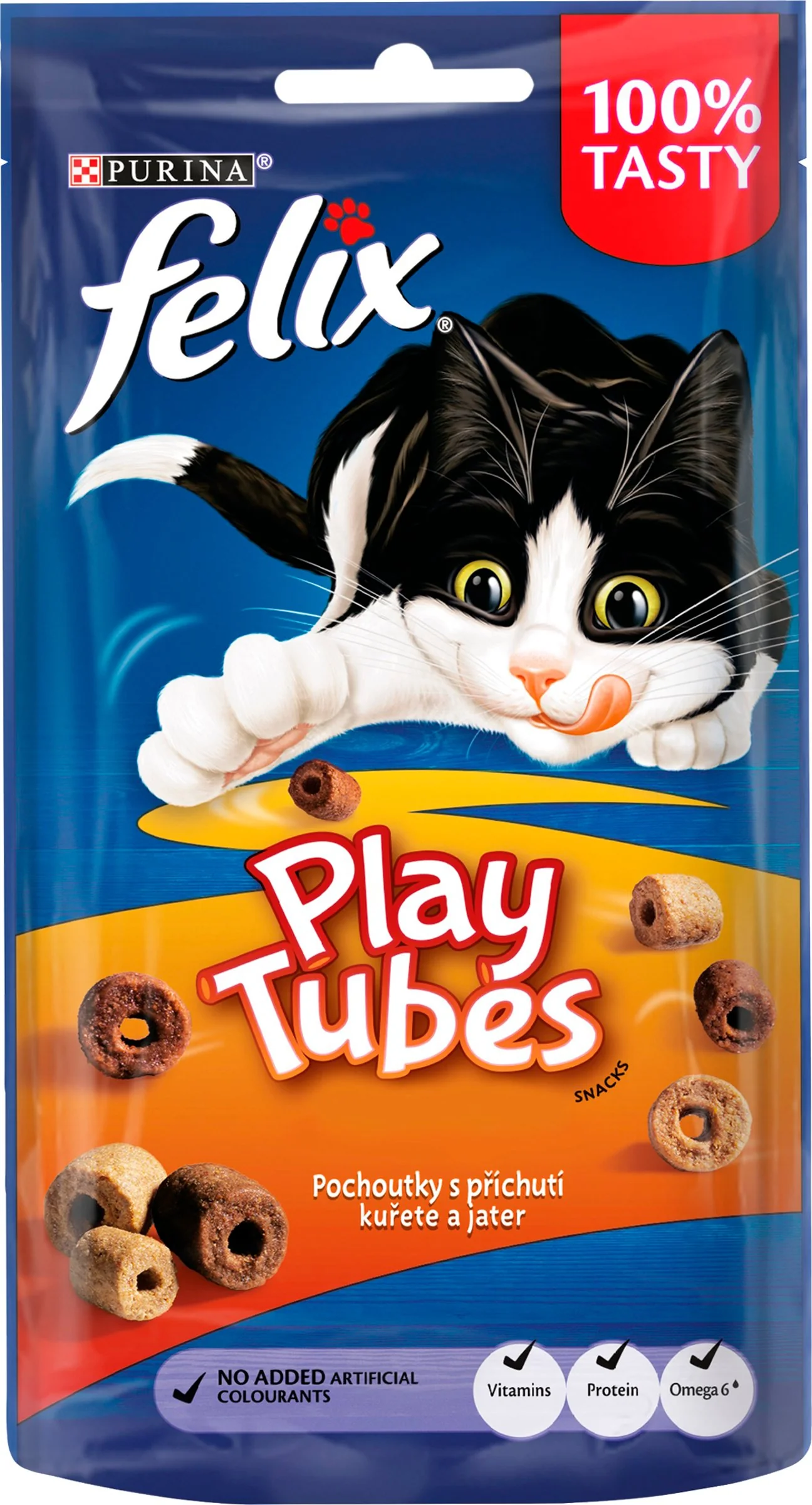 FELIX PLAY TUBES 8x50g s příchuťou kuraťa a pečene