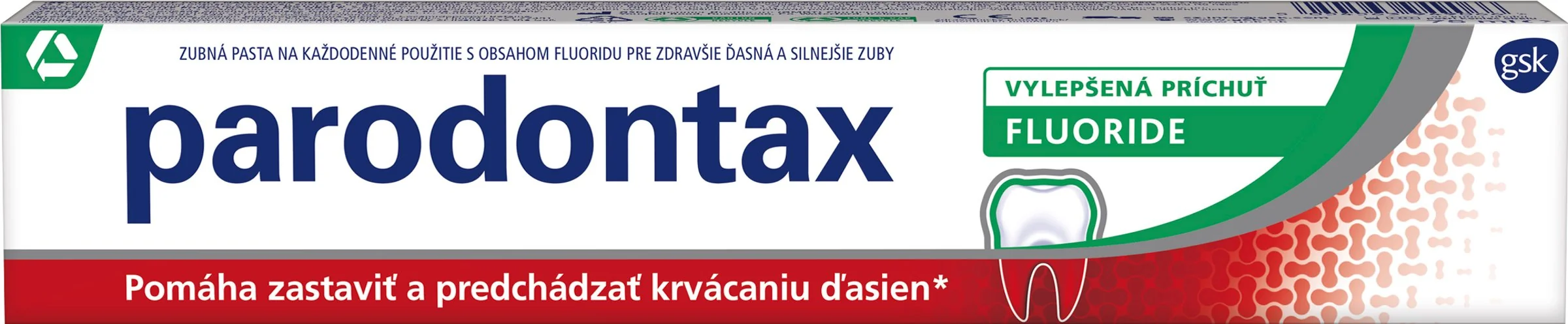 PARODONTAX FLUORID so stéviou 1×75ml, zubná pasta