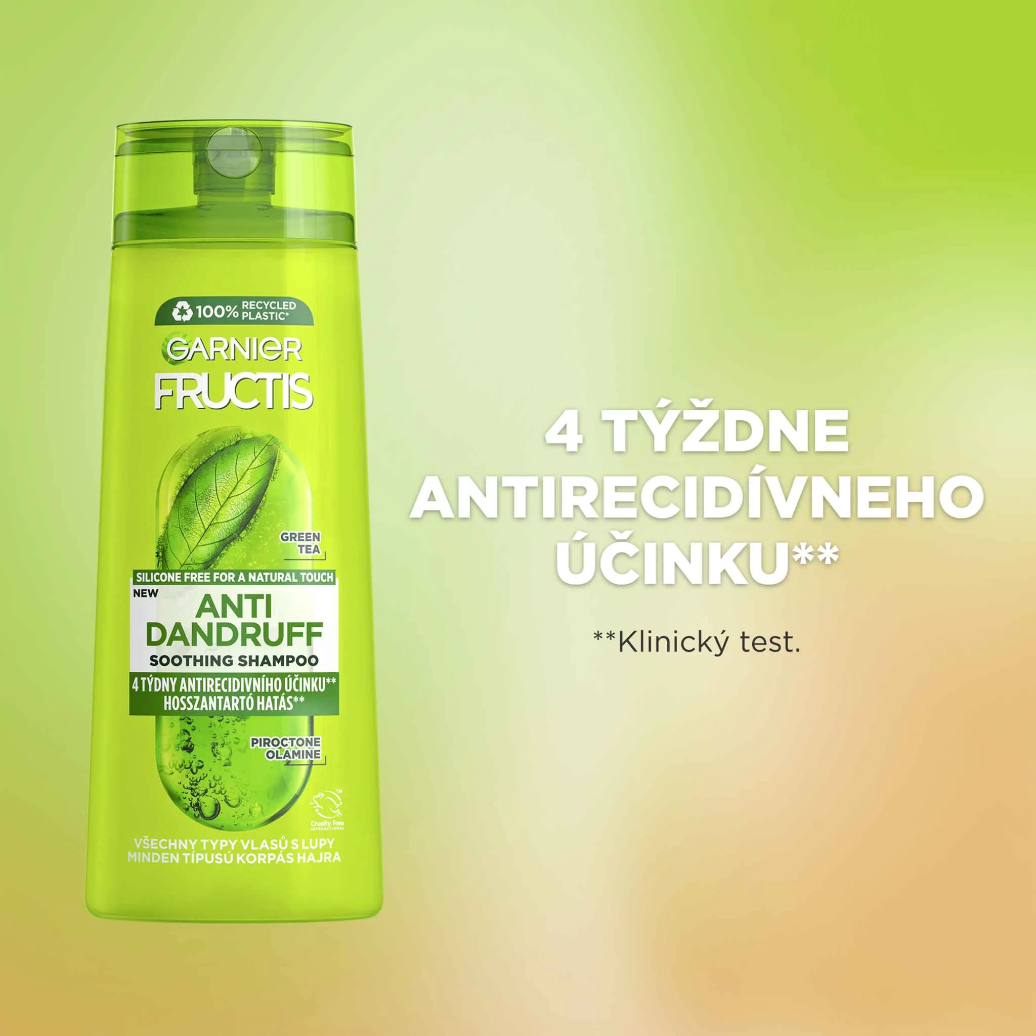 Garnier Fructis Antidandruff upokojujúci šampón na všetky typy vlasov s lupinami 1×250 ml, šampón