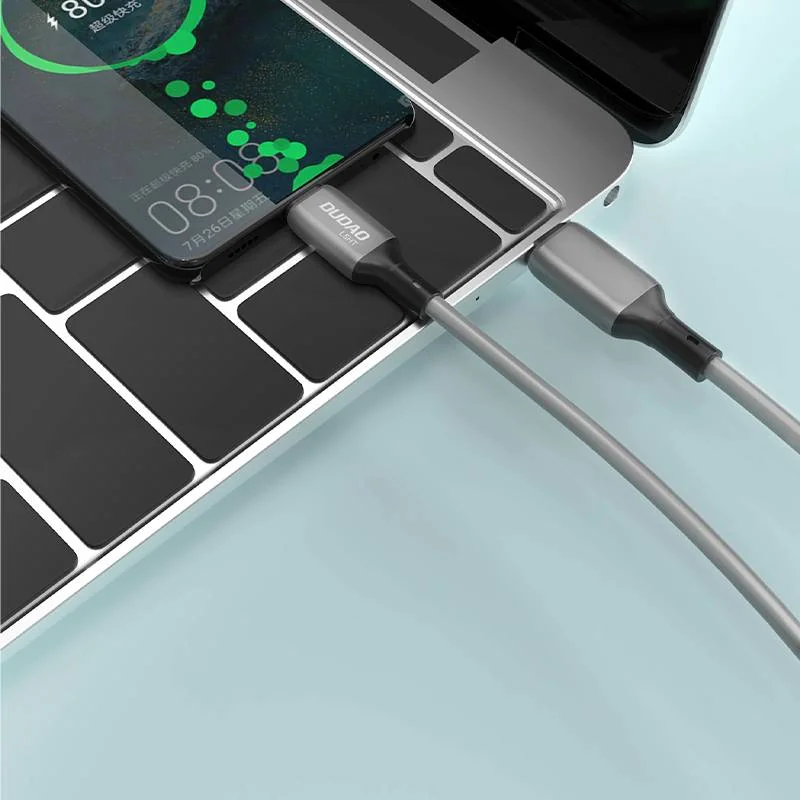 Dudao L5HT kábel USB-C / USB-C PD 100W 1m, sivý 